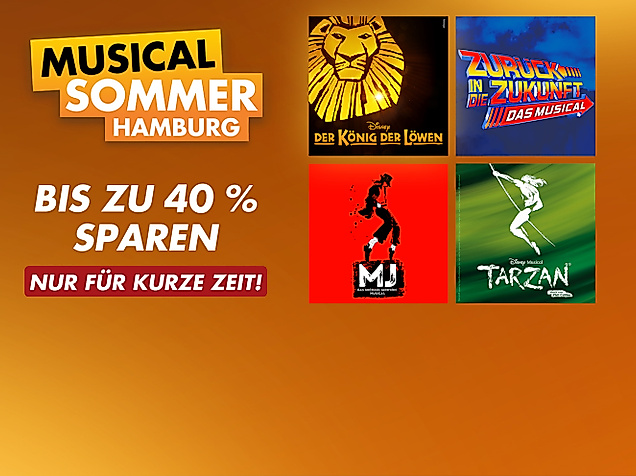 Ticketaktion mit bis zu 40 % Rabatt auf ausgewählte Musicals