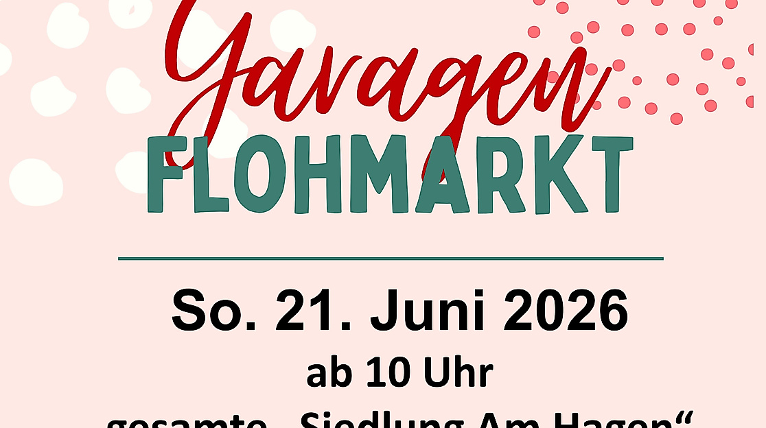 Flyer Garagen-Flohmarkt