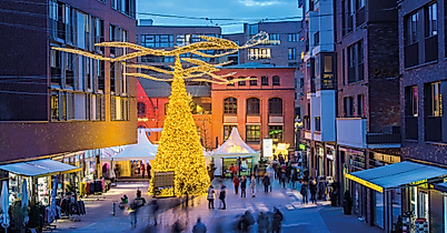 Christmas market at the HafenCity