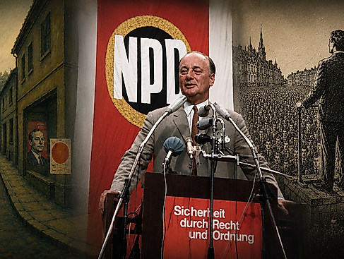 ehemaliger NPD-Parteichef Adolf von Thadden