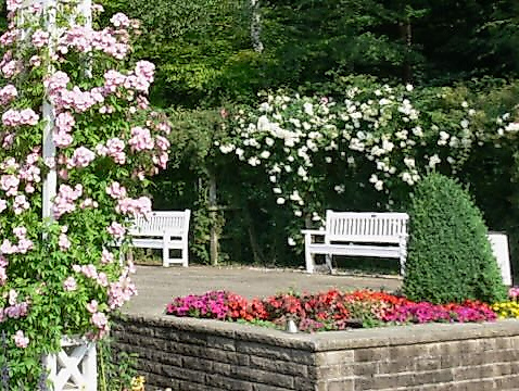 Blick auf die Bühne des Rosengarten