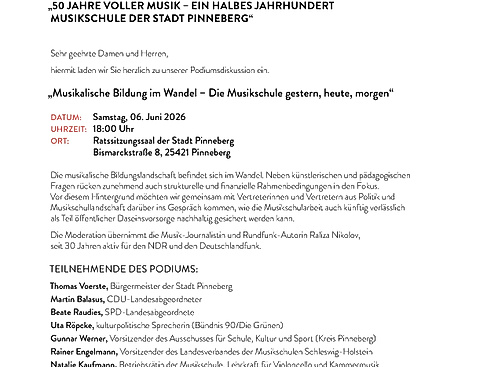 Einladung Podiumsdiskussion