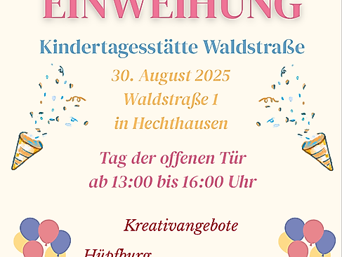 Flyer Einweihung Kita Waldstraße
