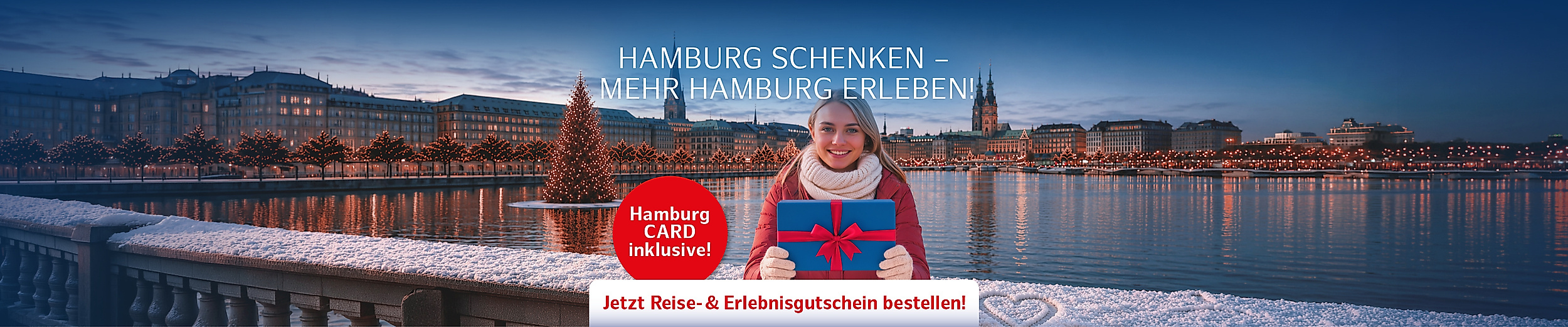 Hamburg Weihnachtsgutschein - Mit KI generiertes Bild.