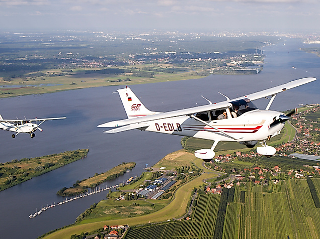 Rundflug über Hamburg