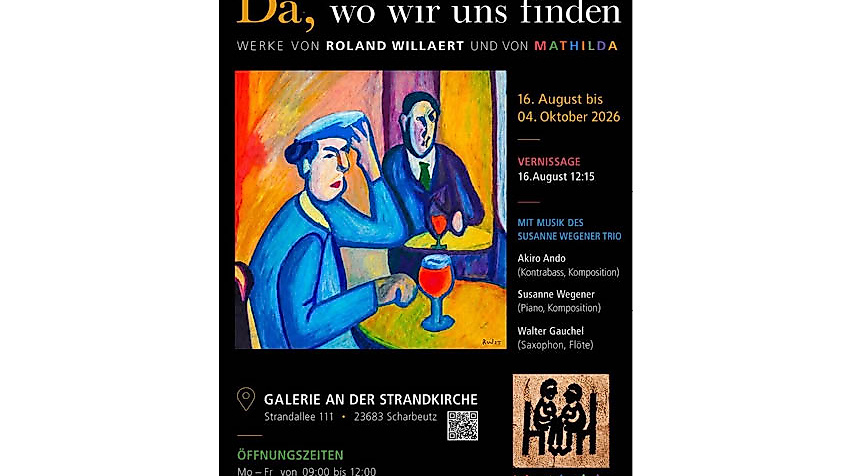 Da, wo wir uns finden - Momente von Menschlichkeit in bunten Bildern, Ausstellungsplakat