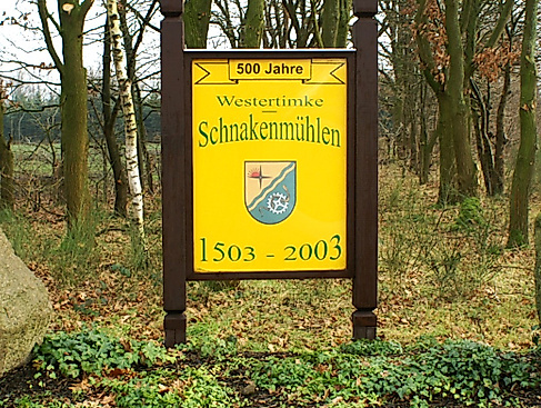 Westertimke-Schnakenmühlen-Ortstafel