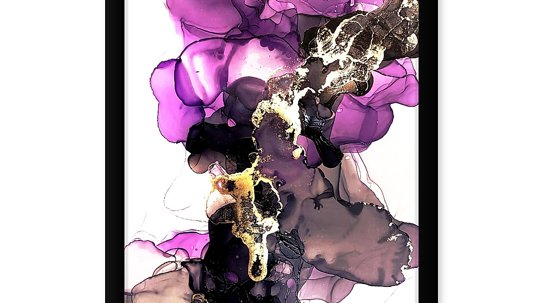 Alcohol ink Kunstwerk rosa Produkt