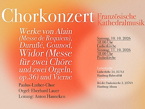 Chorkonzert in der Pauluskirche