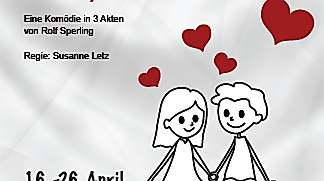 Plakat Theaterstück "Der Hochzeitstag oder Es bleibt ja in der Familie"