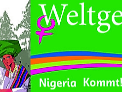 offizieller Banner Weltgebetstag mit Datum und Frauen aus Nigeria