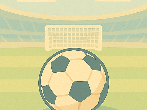 Fußball im Stadion bei Tageslicht