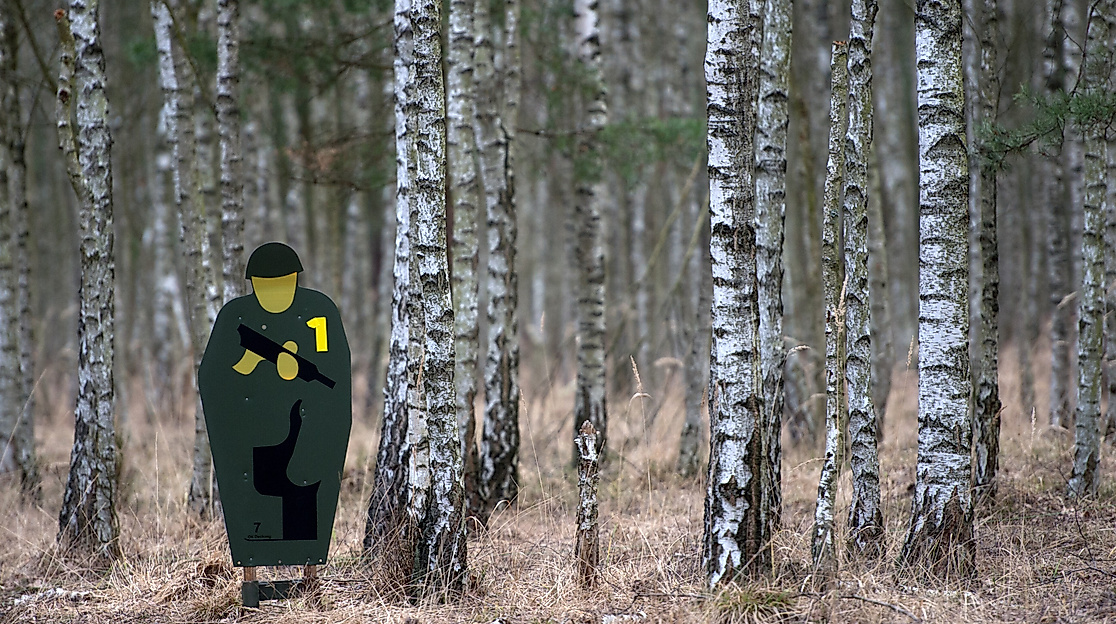 Trainingsdummy im Wald