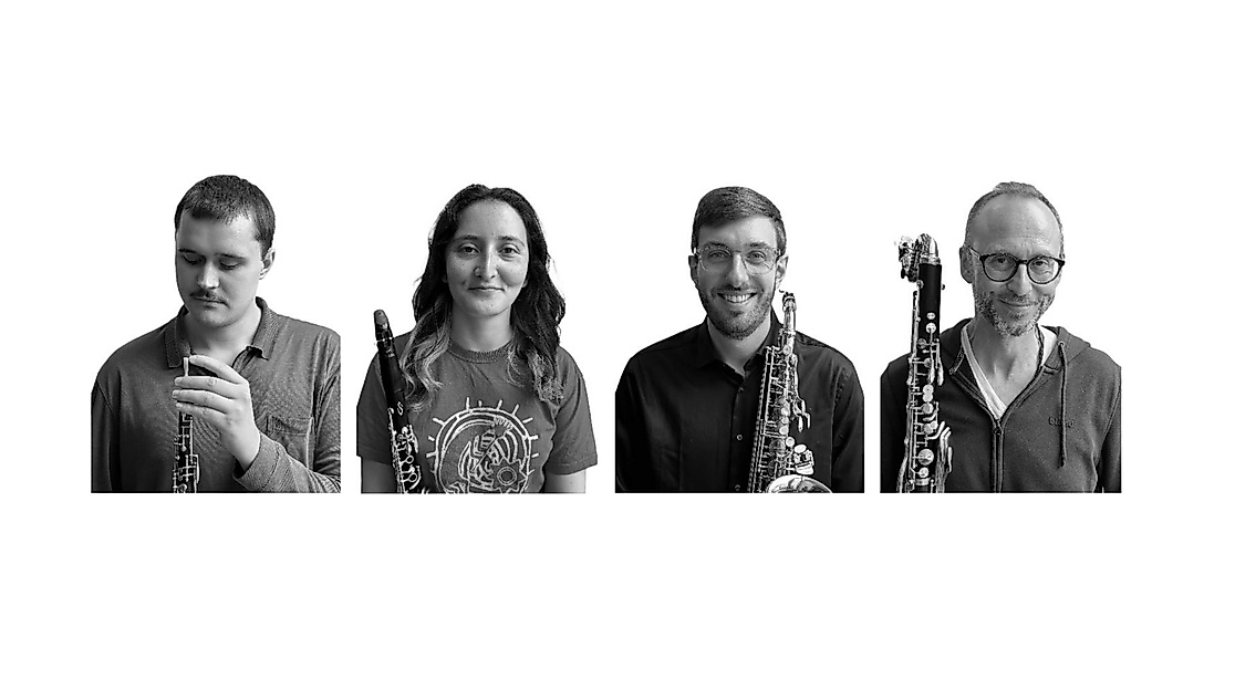 Musiker mit Blasinstrumenten
