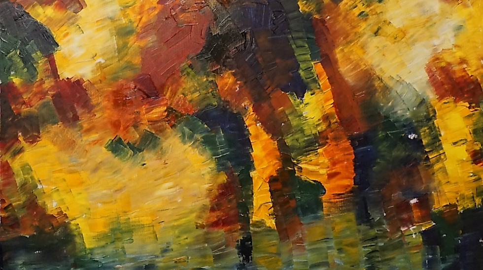 Öl auf Leinen, 70 x 70 cm