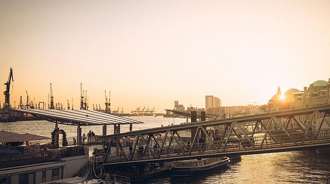 Landungsbrücken Sonnenuntergang