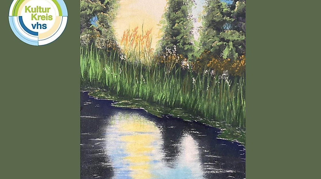 Malen mit Pastellkreide "Spiegelund am See"