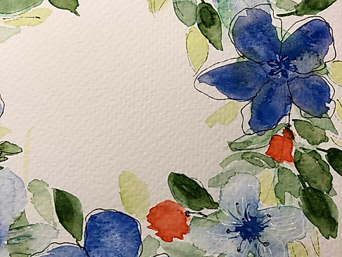Watercolor Floral Wreath