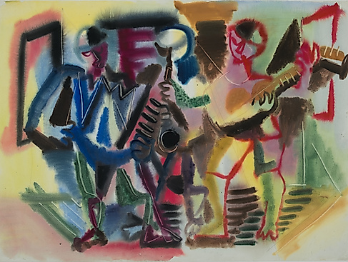 04 Eduard Bargheer, Musikanten, 1947-48, Eduard-Bargheer Nachlass, Foto Fotoarchiv Bargheer Museum 2
