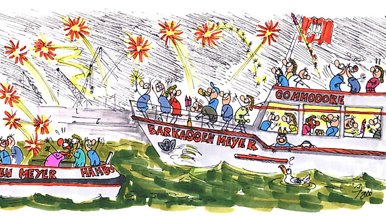 Silvester Feuerwerksfahrt - 3 Stunden - 3-stündige Schifffahrt zum Jahreswechsel 2024/2025
