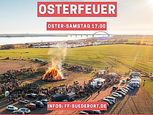 Osterfeuer mit Meerblick
