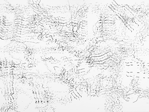 Katja Pudor, George Crumb, Black Angels, Thirteen Images from the Dark Land, 2025, Graphitstifte auf Papier, 42 x 59 cm