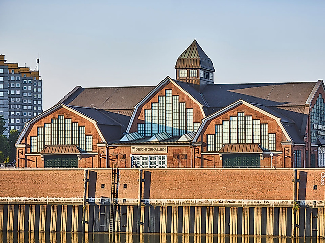 Deichtorhallen Hamburg in der Abendsonne