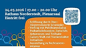 Plakat Zusammenhalt stärken in Norderstedt