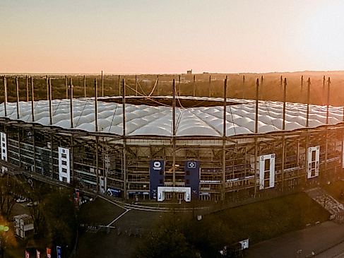 Volksparkstadion von oben
