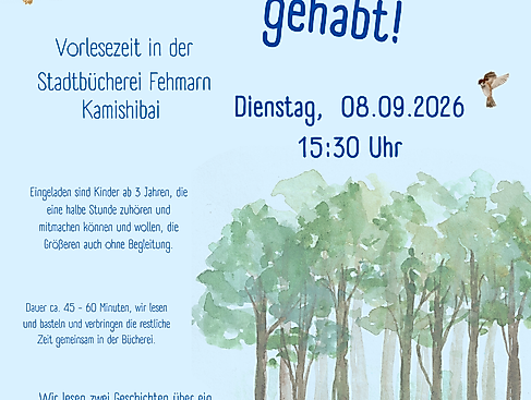 Vorlesezeit September Stadtbücherei Fehmarn