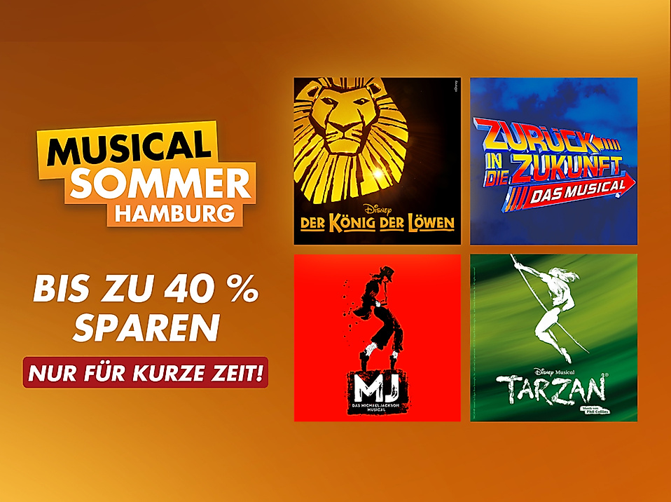 Ticketaktion mit bis zu 40 % Rabatt auf ausgewählte Musicals