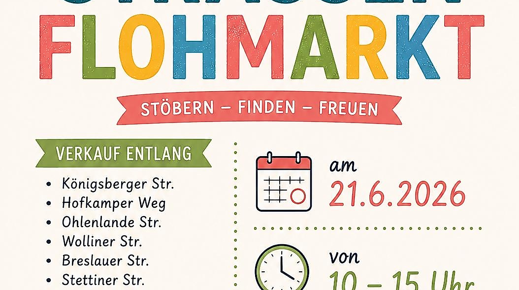 Großer Strassenflohmarkt in 24589 Nortorf