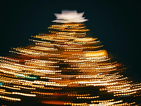 Weihnachtsbaum mit Langzeitbelichtung