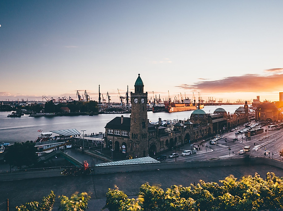 Landungsbrücken Sonnenuntergang