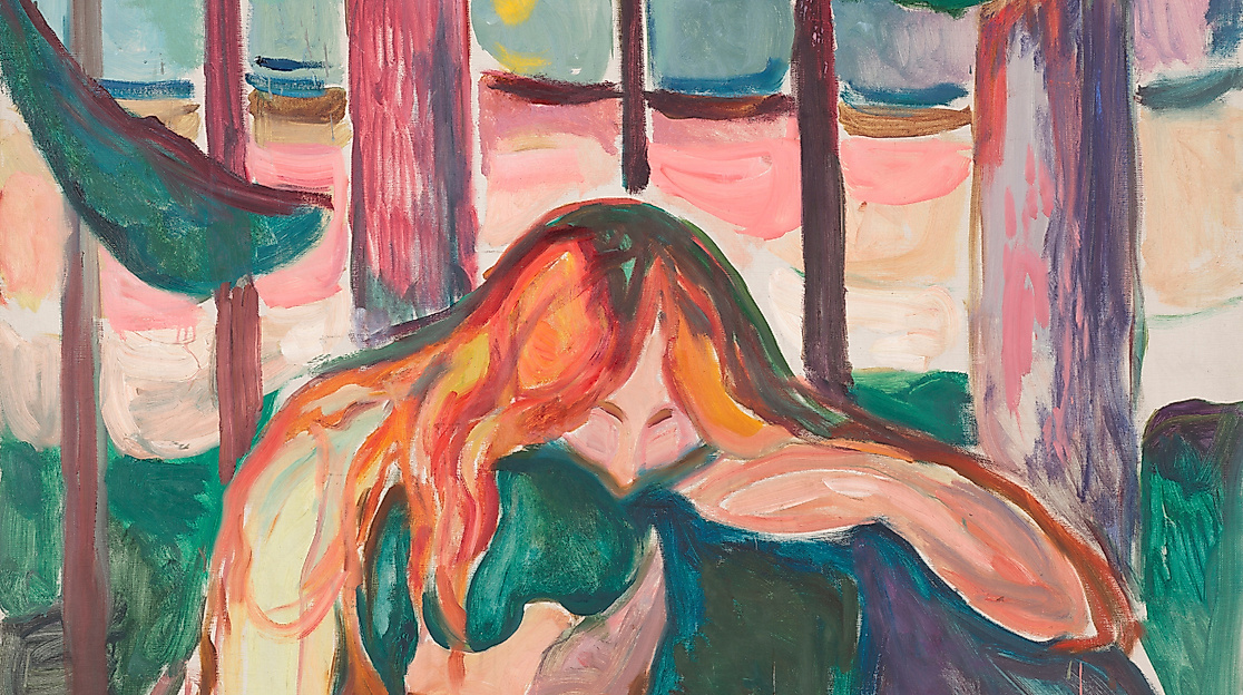 Edvard Munch (1863-1944), Vampir im Wald, 1916-18