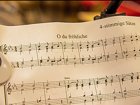 Notenblatt von "O du fröhliche"