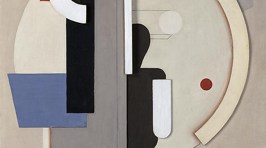 Willi Baumeister: Mauerbild mit Halbkreis (Figur und Kreissegment), 1923