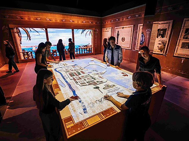 Interaktive Ausstellung mit antikem Thema