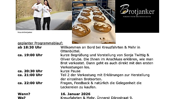 Brot-Tasting am 16. Januar 2026 mit den Sommelier Sonja Twittig & Oliver Grube