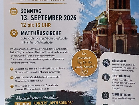 Plakat zum Tag des offenen Denkmals am 13.09. 2026