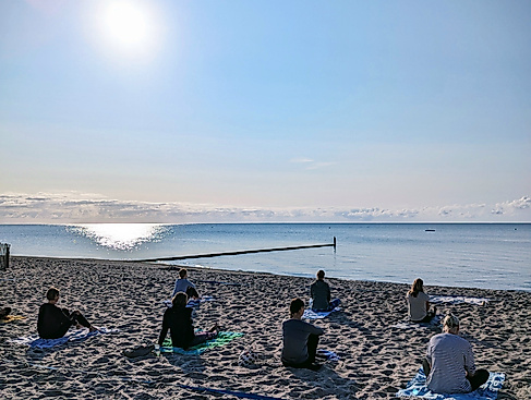 Yoga am Strand