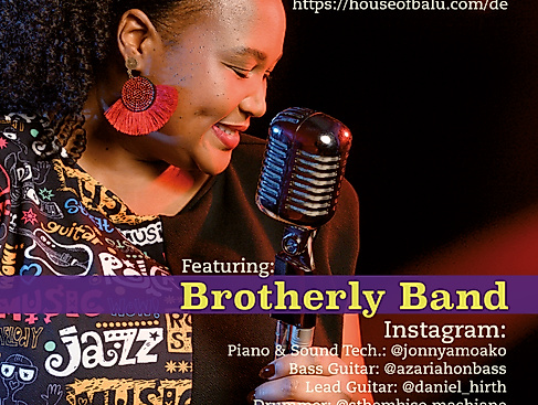 BALU-Sängerin von "König der Löwen" Featuring: Brotherly Band - Jazz, Musical Specials-Soulful, Gospel -südafrikanischer Flair (Miriam Makeba und mehr)