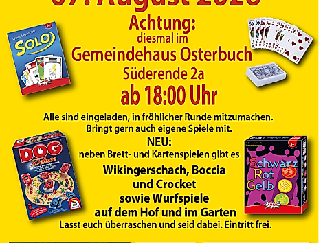 SOMMER - SPIELEABEND