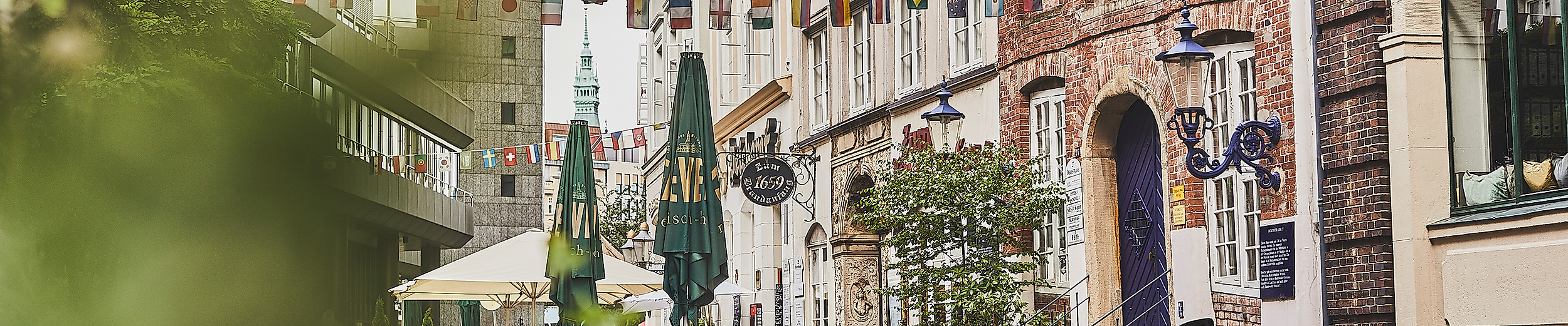 Historic streets in Hamburg
