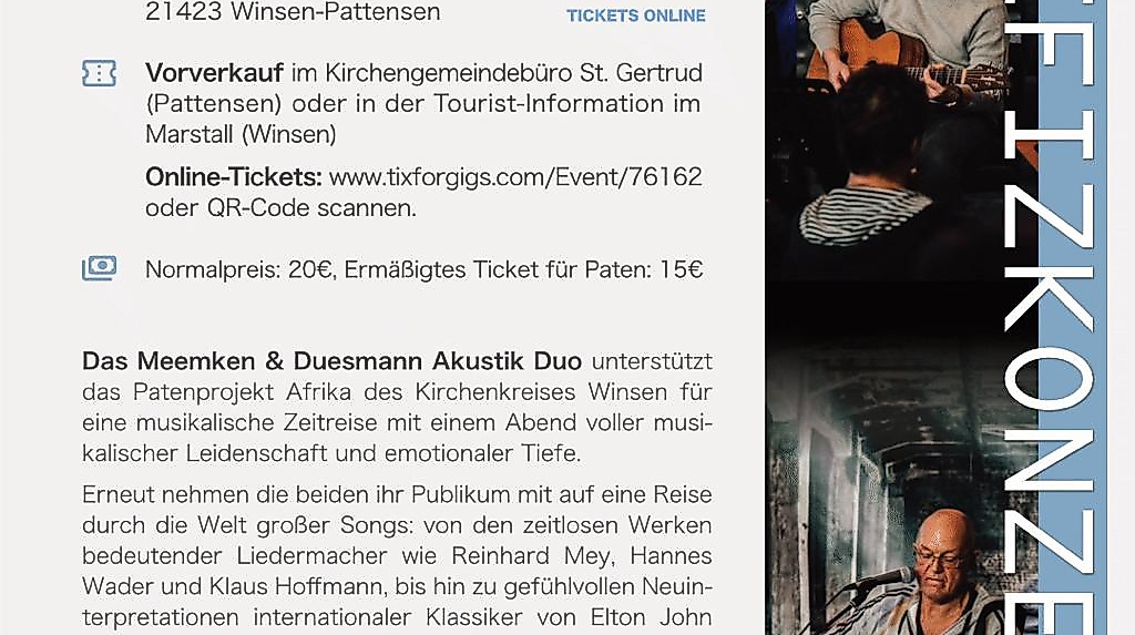 Benefizkonzert des Patenprojektes Afrika vom Kirchenkreis Winsen/Luhe