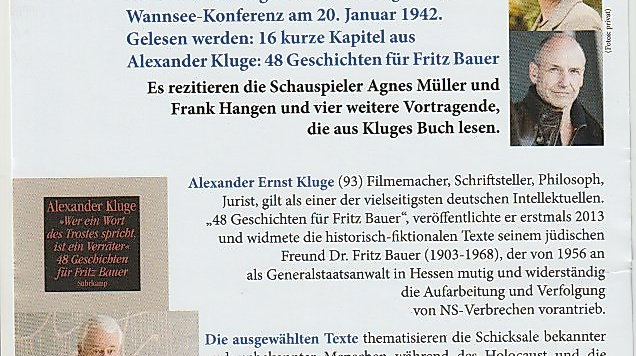 Gegen das Vergessen: Literatur-Lesungen 2026