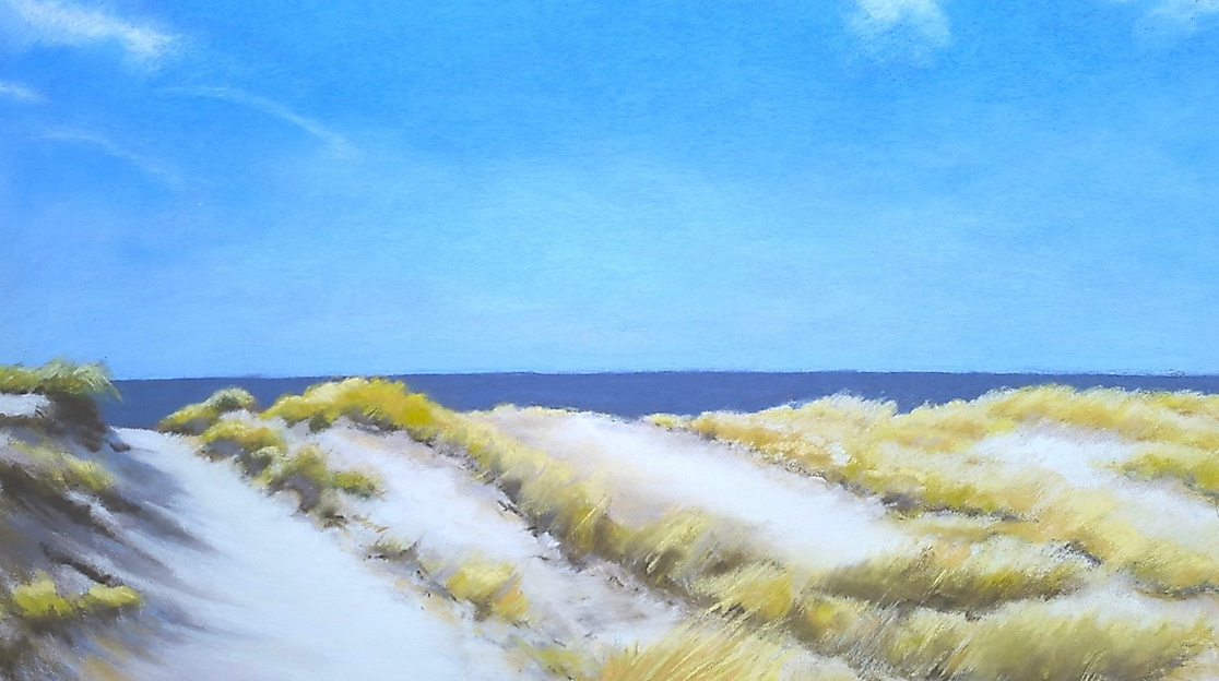 Kerstin Reitz, Nordseedünen, Pastell auf Papier, 55 x 80 cm