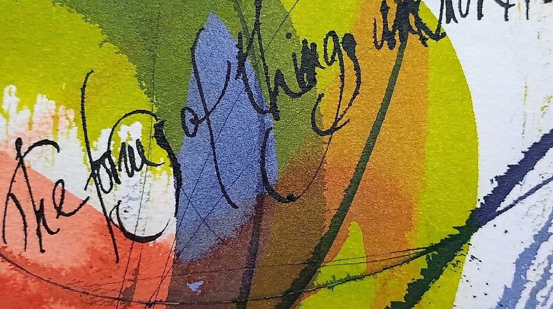 Heidi Niehaus präsentiert ihre Kalligraphischen Werke