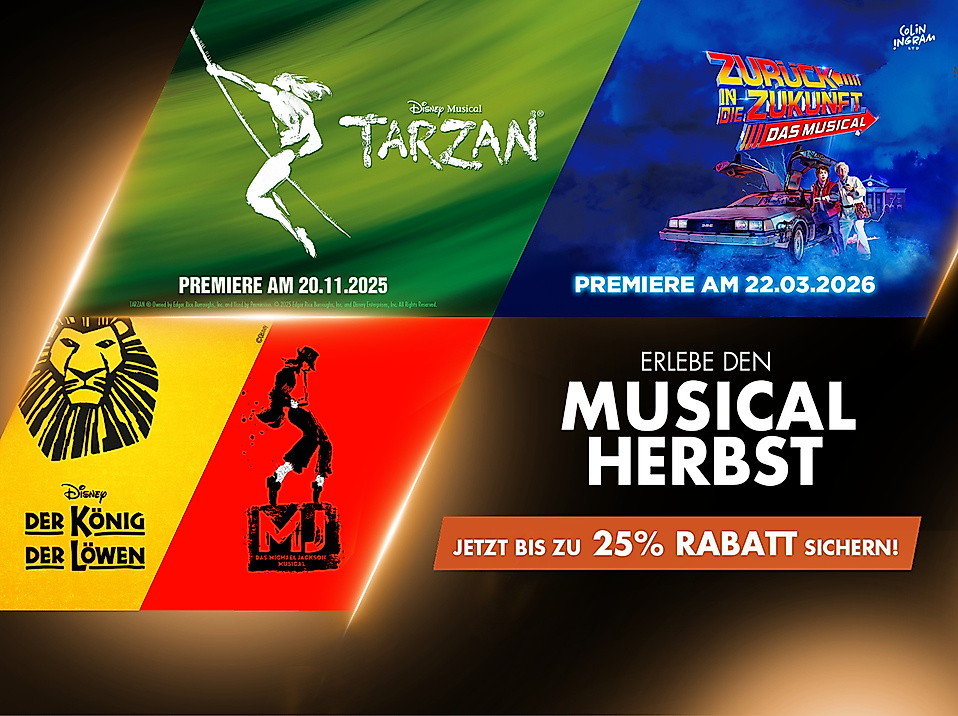 Musical Herbst Aktion bis zu 25 Prozent Rabatt