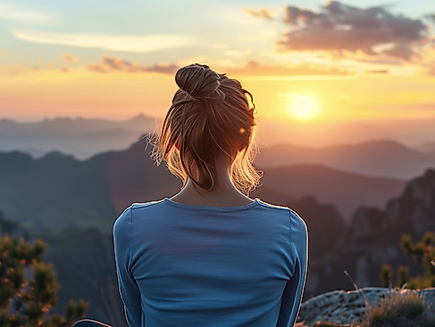 Frau in der Natur: Länger besser leben
